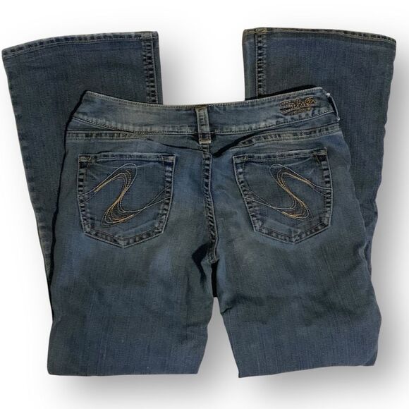 Silver Medium Wash Boot Cut Comfort Stretch Blend Jeans Women's size 30 - Picture 14 of 14